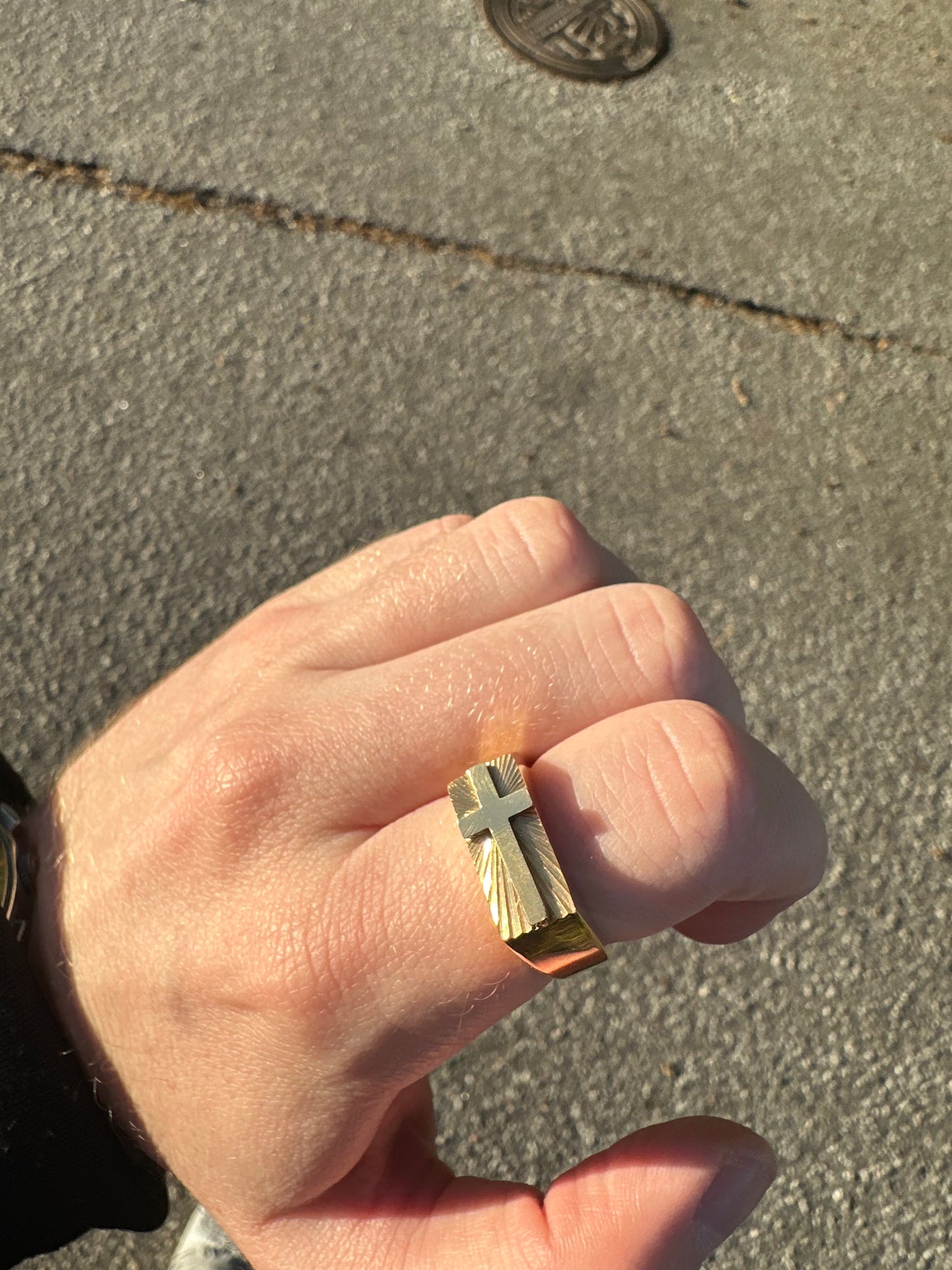 Chevalière Croix Ring