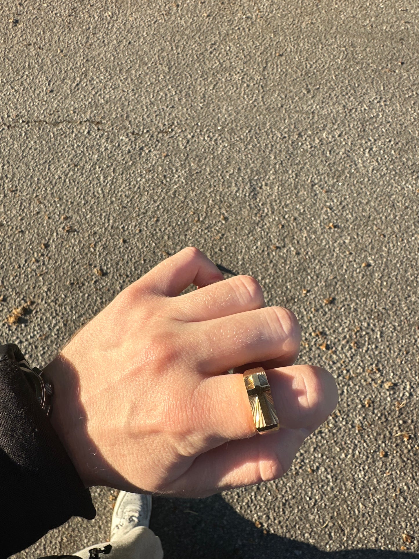 Chevalière Croix Ring