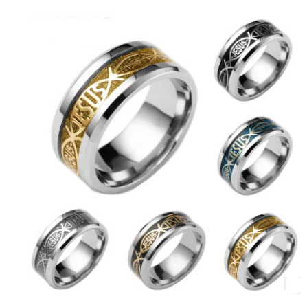 Ichthys Ring – Kristen Fisk Symbol Ring för Herr & Dam