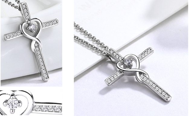 Silver Infinity Korshalsband