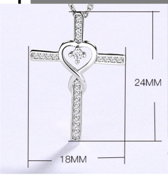 Silver Infinity Korshalsband