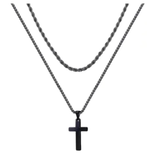 ✝️ Titanium Korshalsband – Styrka &amp; Stil i Perfekt Harmoni ✝️