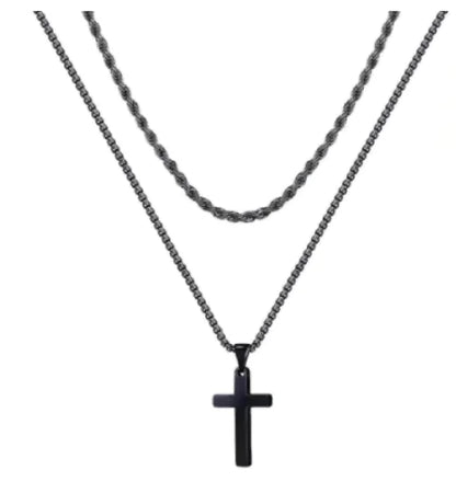 ✝️ Titanium Korshalsband – Styrka &amp; Stil i Perfekt Harmoni ✝️