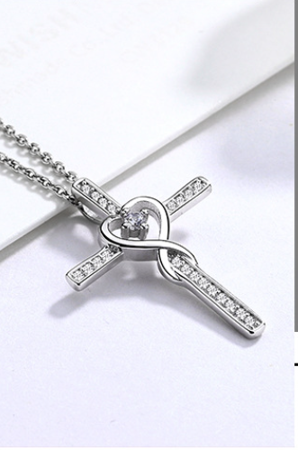 Silver Infinity Korshalsband