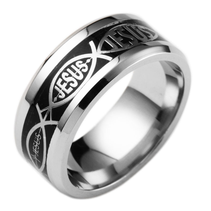 Ichthys Ring – Kristen Fisk Symbol Ring för Herr & Dam