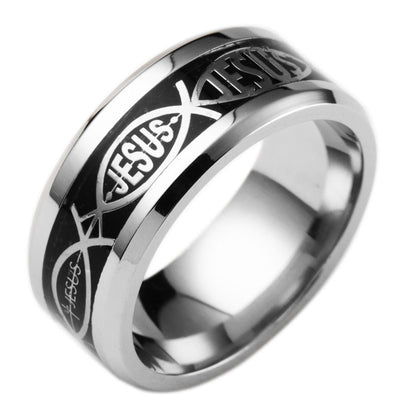 Ichthys Ring – Kristen Fisk Symbol Ring för Herr & Dam