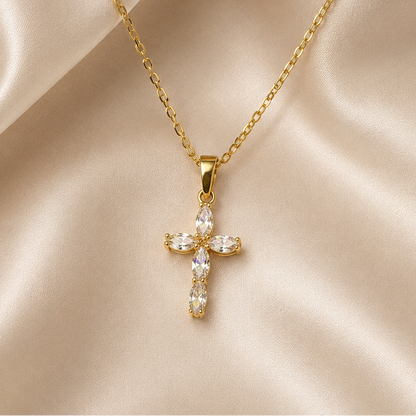 Blomkorset - Kristet Halsband för Kvinnor