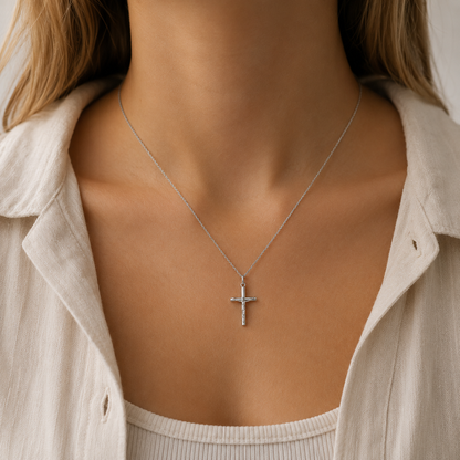 Lärjunge - Korshalsband i Sterling Silver
