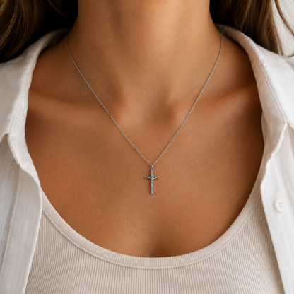 Lärjunge - Korshalsband i Sterling Silver