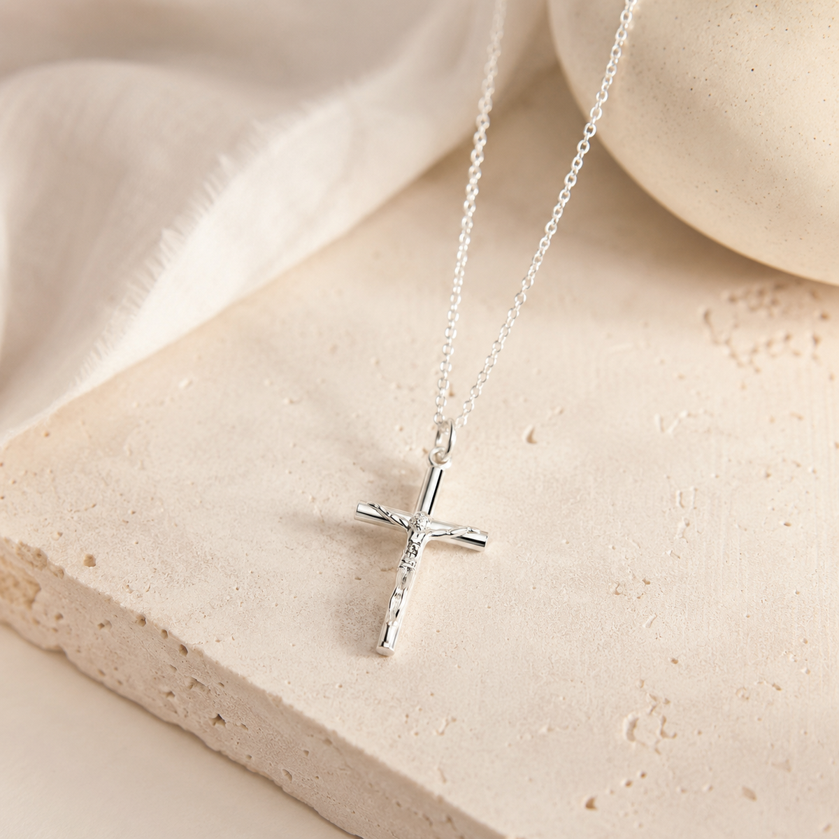 Lärjunge - Korshalsband i Sterling Silver