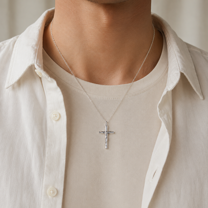 Lärjunge - Korshalsband i Sterling Silver