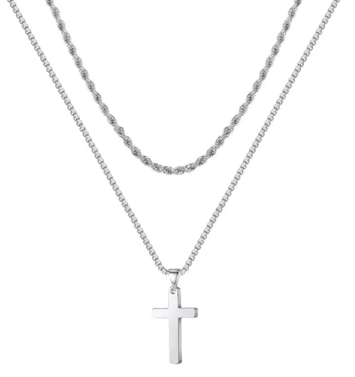 ✝️ Titanium Korshalsband – Styrka &amp; Stil i Perfekt Harmoni ✝️