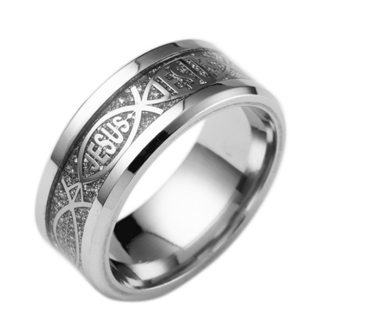 Ichthys Ring – Kristen Fisk Symbol Ring för Herr & Dam