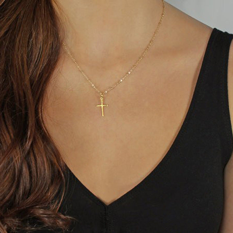Minimalistiskt Kors Halsband – Kristet Halsband för Kvinnor