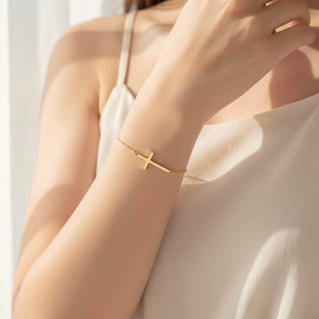 Elegant Korsarmband – Kristet Armband för Kvinnor