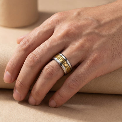 Ichthys Ring – Kristen Fisk Symbol Ring för Herr & Dam