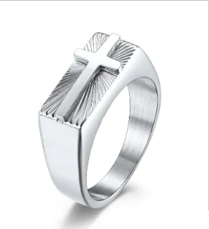 Chevalière Croix Ring